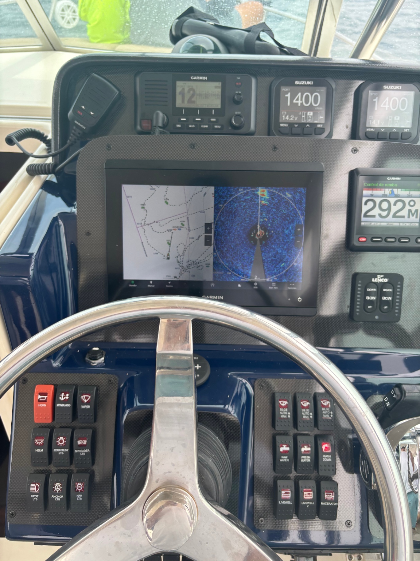 Full Garmin electronics suite at the helm